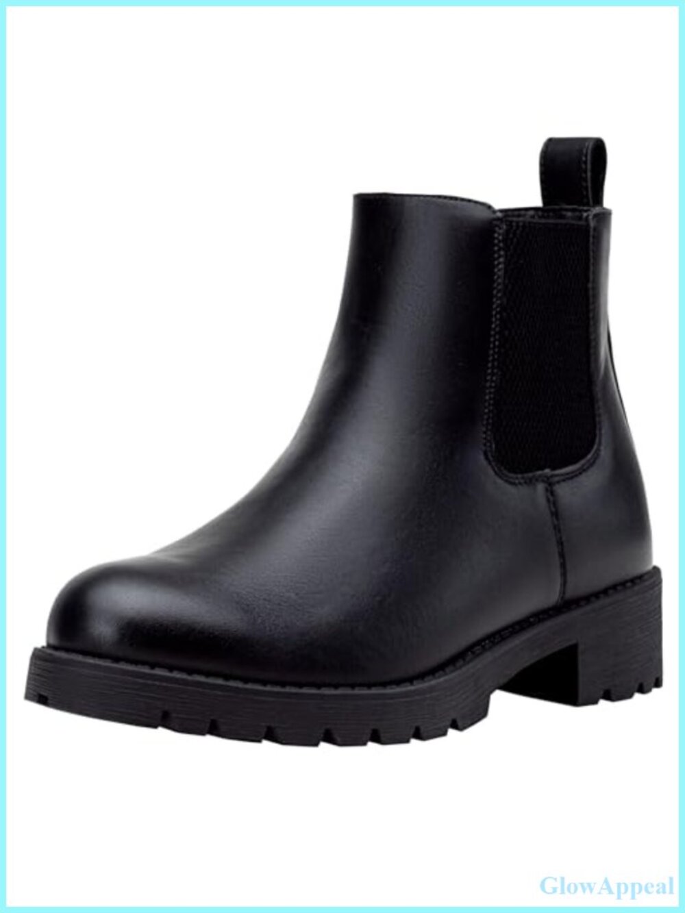 Chelsea Ankle Boots Pull-On Low Heel Booties Round Toe Women